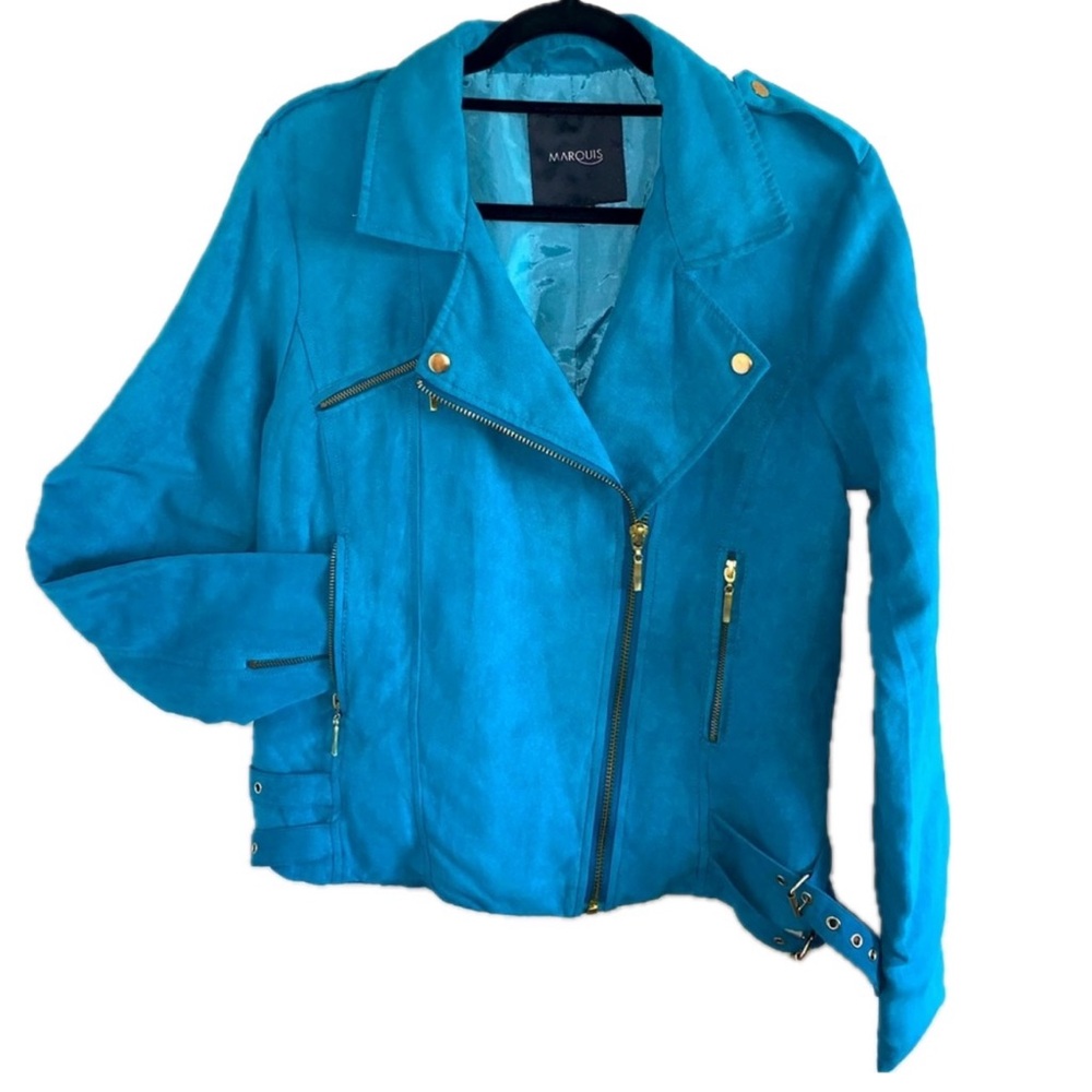 Marquis Motto Jacket NWOT Faux Suede XL